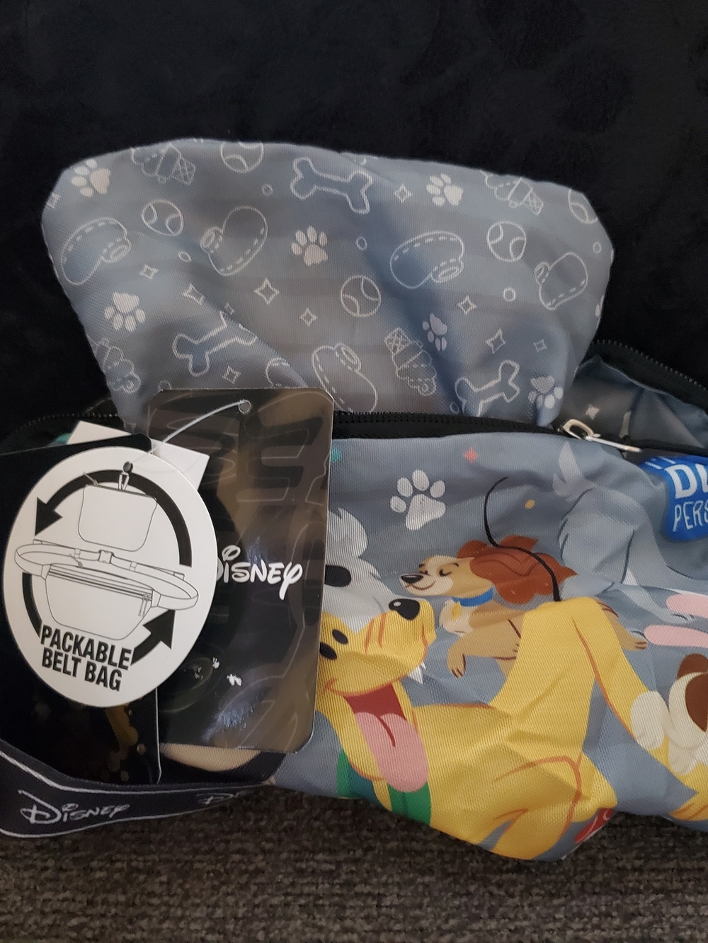 Disney Grey 'My Dog' Pattern Waist Pack - Picture 8 of 15